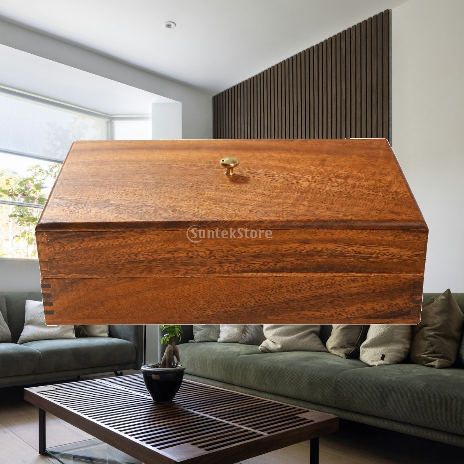 Dried Fruit - Walnut Wood Snack Box with Lid