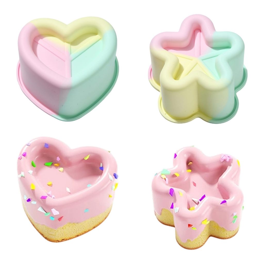 Heart&Star Shape Silicone Baki - Chocolate Snack 评论和价格