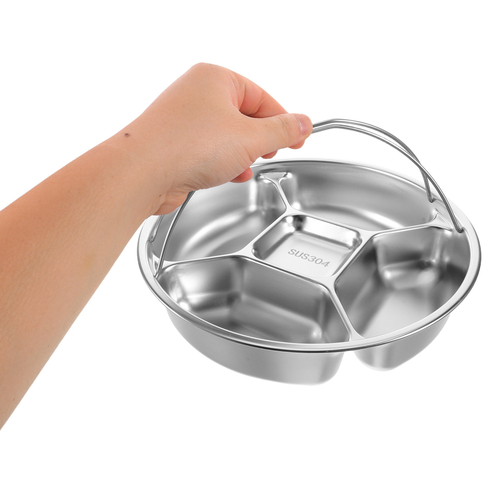 Stainless Steel Divided Servin - Healthy Snacks Food 评论和价格
